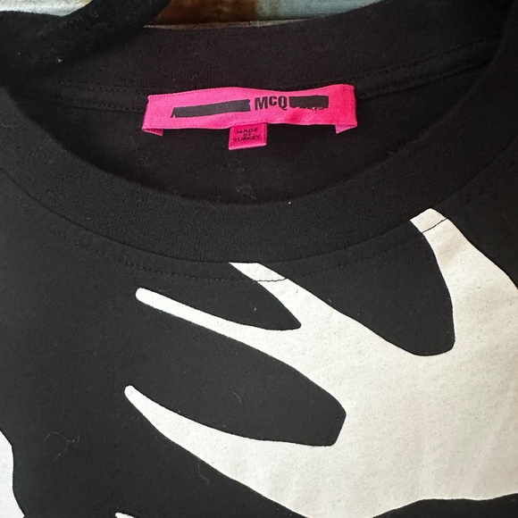 McQ Alexander McQueen Swallow Black T shirt Minin Dress Size S - Picture 4 of 7